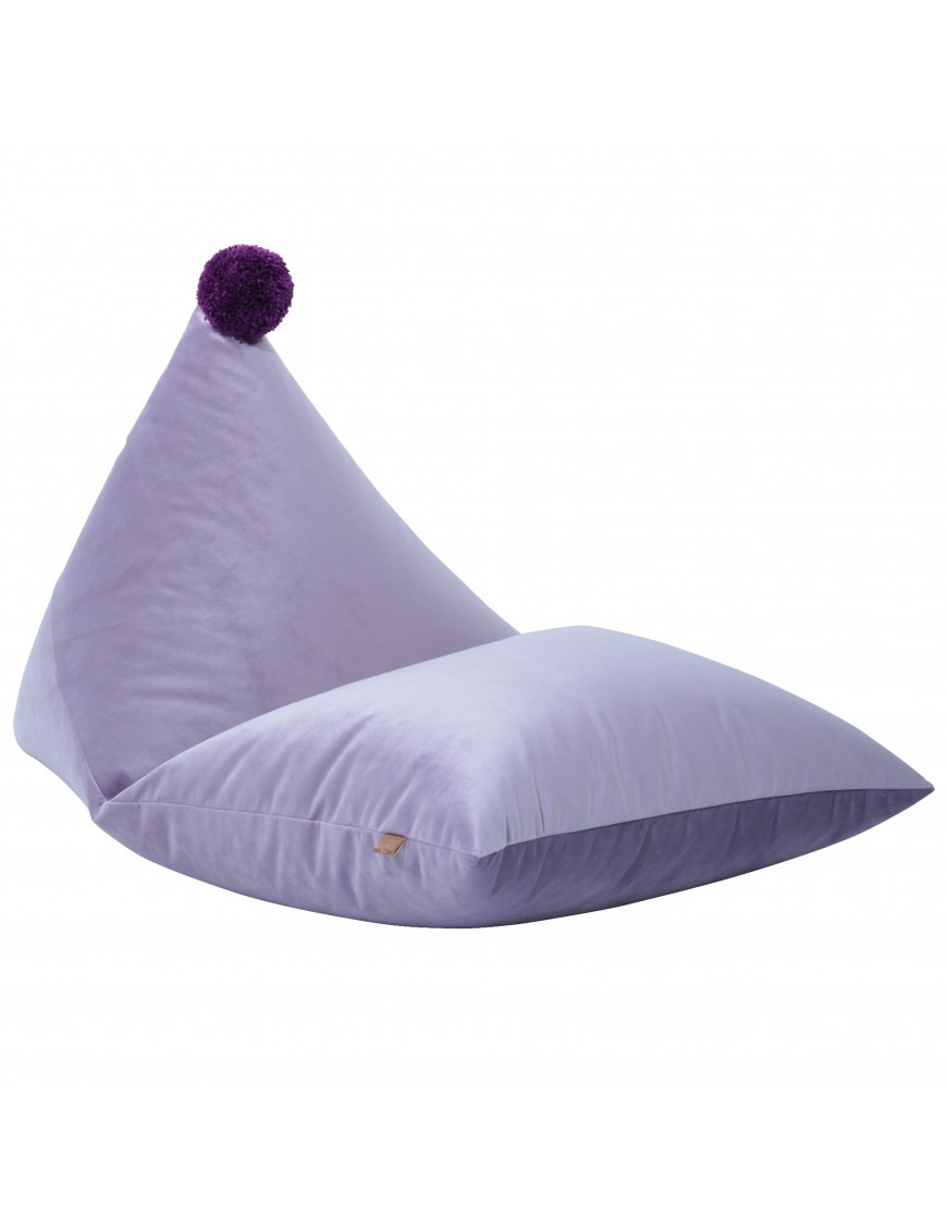 Pouf berlingot avec pompon - 80 x 120cm - 7 coloris