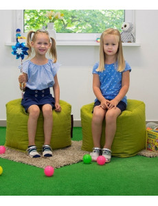 Pouf cube matelassé - 645 g/m² - 7 coloris
