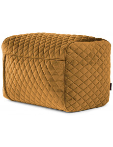 Pouf velours matelassé - 615 g/m² - 4 coloris