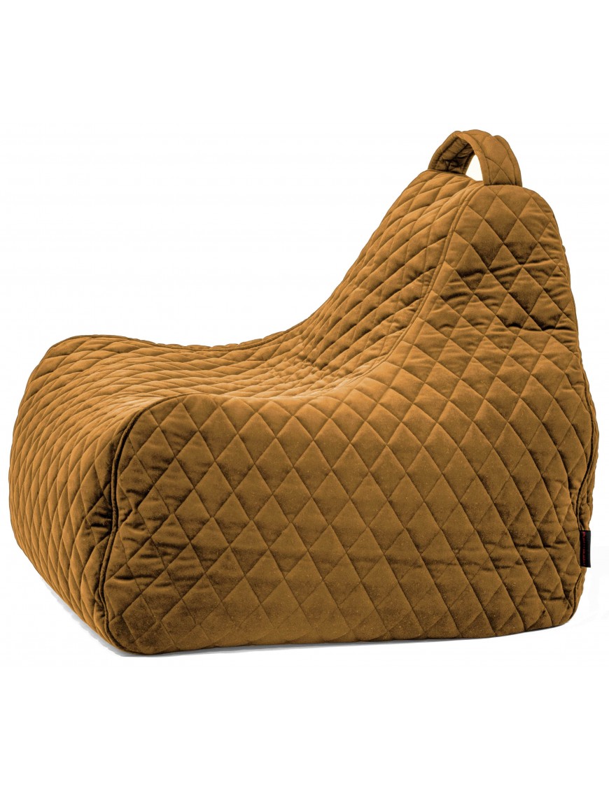 Pouf poire velours matelassé - 615 g/m² - 4 coloris