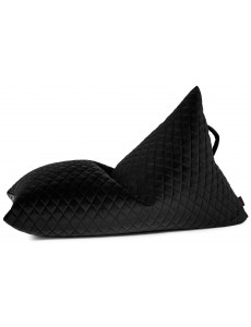 Pouf berlingot velours matelassé - 615 g/m² - 4 coloris