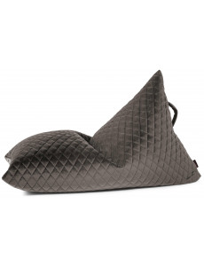 Pouf berlingot velours matelassé - 615 g/m² - 4 coloris