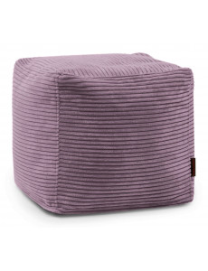 Pouf cube velours côtelé - 380 g/m² - 7 coloris