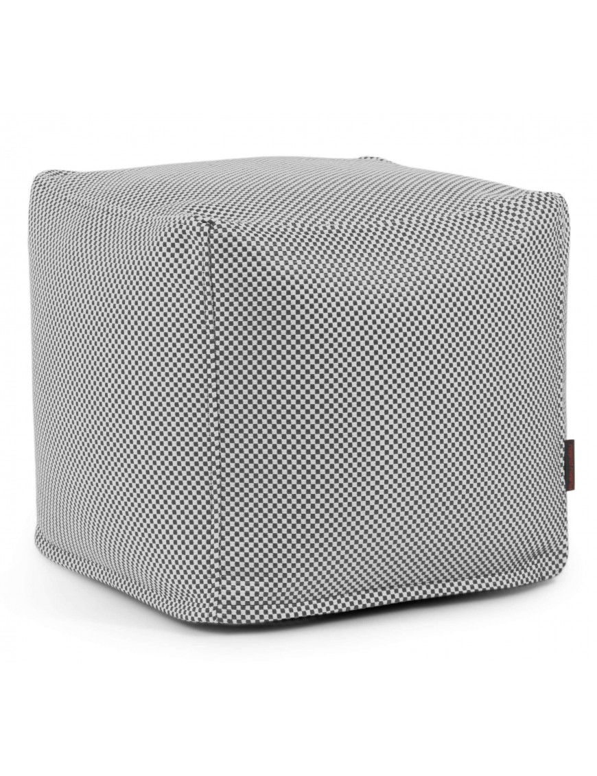Pouf cube bicolore hydrofuge - 450 g/m² - 12 coloris