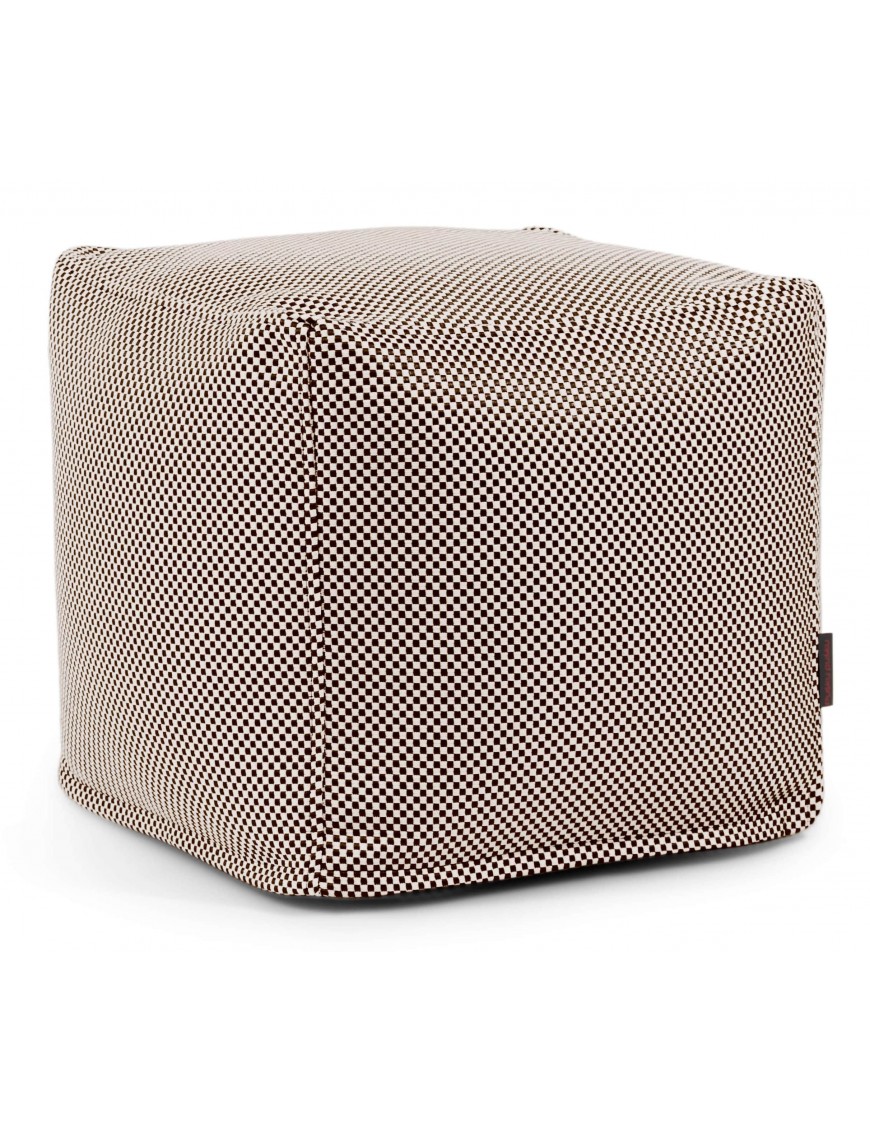 Pouf cube bicolore hydrofuge - 450 g/m² - 12 coloris