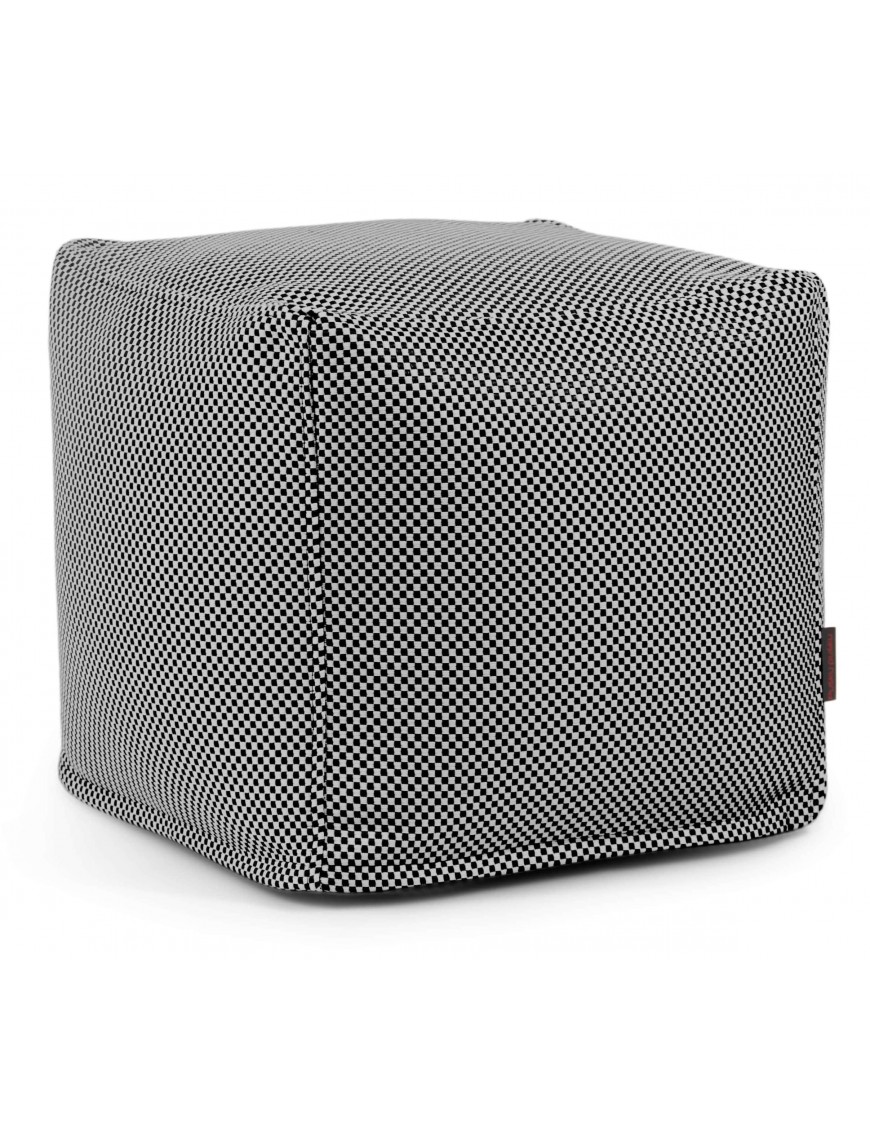 Pouf cube bicolore hydrofuge - 450 g/m² - 12 coloris