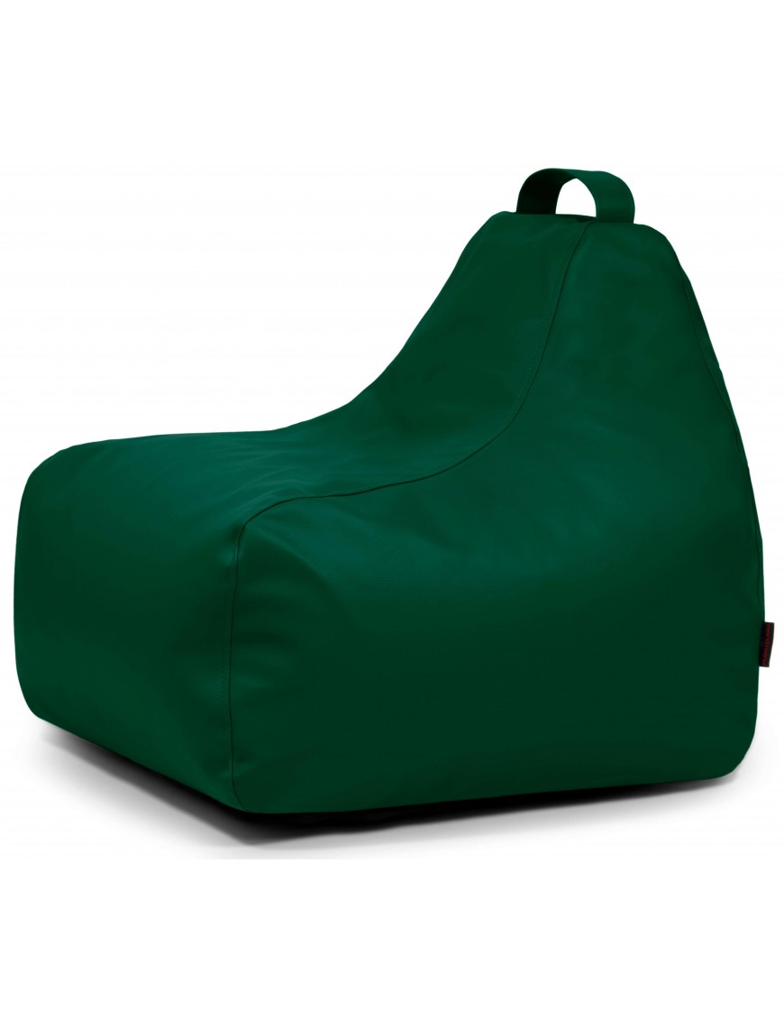 Pouf poire enfant simili cuir vert