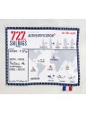 Pouf voile bateau et tissu - N°8 - 54 x 26cm