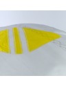 Pouf voile bateau - bouée jaune - D40 x H27cm