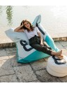 Pouf XXL voile bateau et tissu - N°837 - 140cm