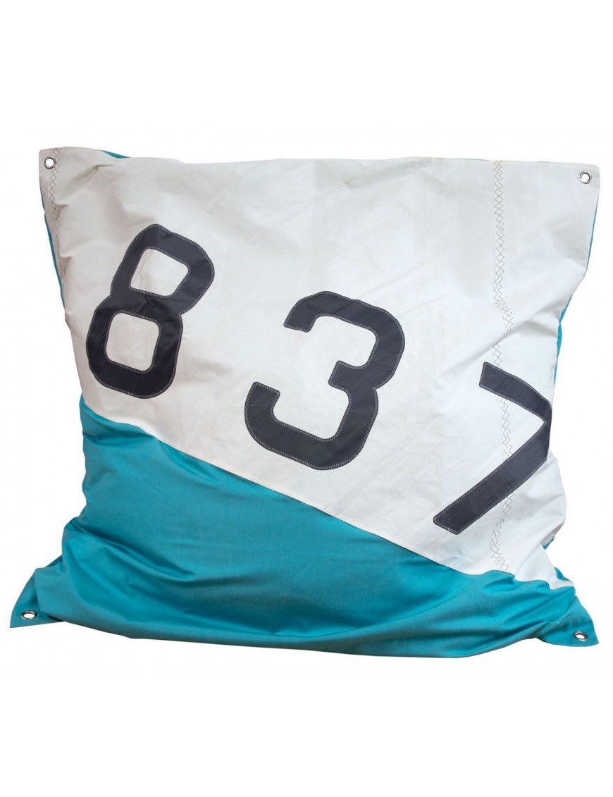 Pouf XXL voile bateau et tissu - N°837 - 140cm