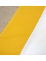 Pouf XXL voile bateau, lin et cuir - 140cm