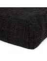 Pouf carré noir en coton - 60 x 60cm