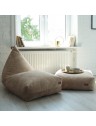 Pouf berlingot en velours - 60 x 120cm - 6 coloris