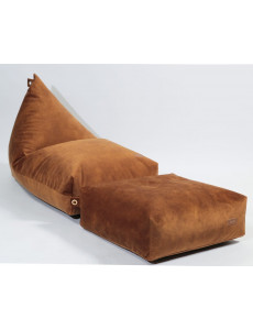 Pouf berlingot en velours - 60 x 120cm - 6 coloris