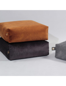 Pouf carré en velours - 60 x 60cm - 6 coloris