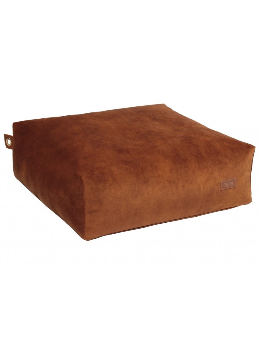Pouf carré en velours - 60 x 60cm - 6 coloris