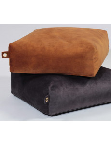 Pouf carré en velours - 60 x 60cm - 6 coloris