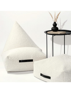 Pouf berlingot bouclette - 60 x 120cm