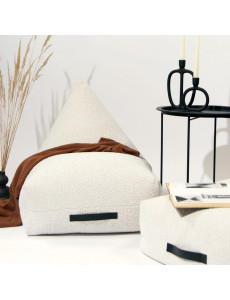 Pouf berlingot bouclette - 80 x 140cm