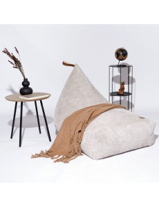Pouf berlingot velours côtelé - 60 x 120cm - 3 coloris