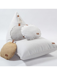 Pouf berlingot tissu - 80 x 120cm - 4 coloris