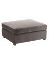 Pouf sur pieds en velours gris - 97 x 83cm