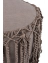Pouf macramé - Taupe - D45 x H45 cm