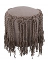 Pouf macramé - Taupe - D45 x H45 cm