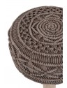 Pouf macramé sur pieds - D40 x H30 cm