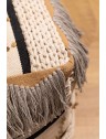 Pouf frange et sequin - L65 x P65 x H45cm