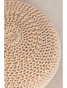 Pouf tricoté coton - Sable - D70 x H32cm
