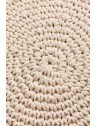 Pouf en coton macramé - D48 x H36cm
