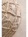 Pouf en coton macramé - D48 x H36cm