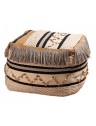 Pouf frange et sequin - L65 x P65 x H45cm