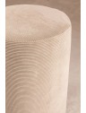 Pouf haut en velours côtelé - Beige - D38,5 x H52cm
