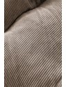 Pouf fauteuil velours côtelé gris - L68 x P64 x H42cm