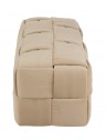 Pouf banquette damier beige - 120x42x38cm
