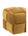 Pouf cube damier - Or - 42x42x40cm