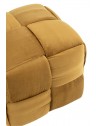 Pouf cube damier - Or - 42x42x40cm
