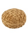 Pouf crocheté en viscose - Or - D49 x H35