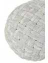Pouf crocheté en viscose - Gris perle - D49 x H35