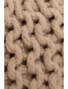 Pouf coton tricoté - Sable - D42 x H32cm