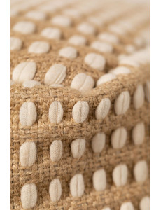 Pouf en jute et coton - L45 x P45 x H35cm
