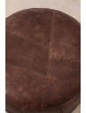 Pouf rond en cuir structuré - D51 x H28 cm