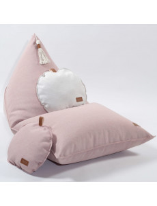 Pouf berlingot tissu - 80 x 120cm - 4 coloris
