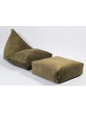 Pouf berlingot en velours - 80 x 140cm - 6 coloris