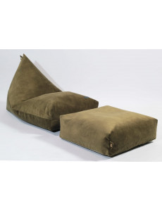 Pouf berlingot en velours - 60 x 120cm - 6 coloris