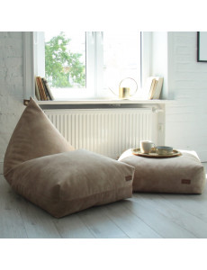 Pouf berlingot en velours - 60 x 120cm - 6 coloris