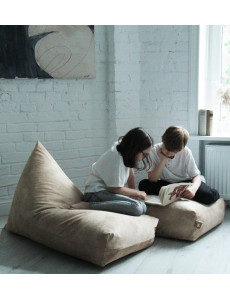 Pouf berlingot en velours - 60 x 120cm - 6 coloris